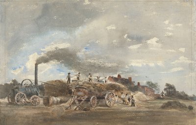 Threshing Corn by Peter de Wint